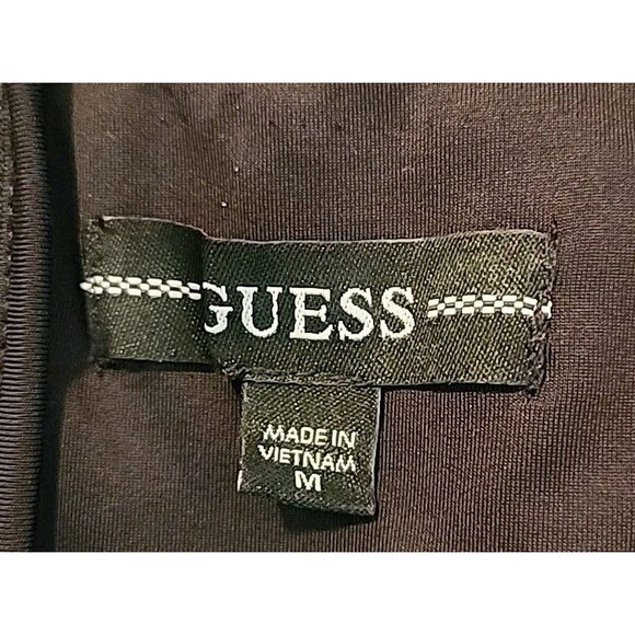 Guess Slip Dress Black Medium Mini Lacy Lined Adjustable Straps Sexy Wimsigoth - Picture 5 of 11